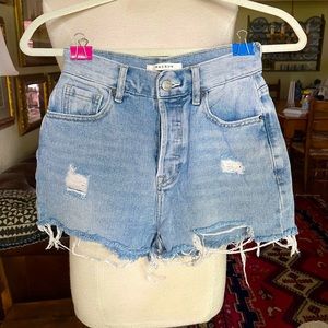 Pacsun high rise distressed jean shorts